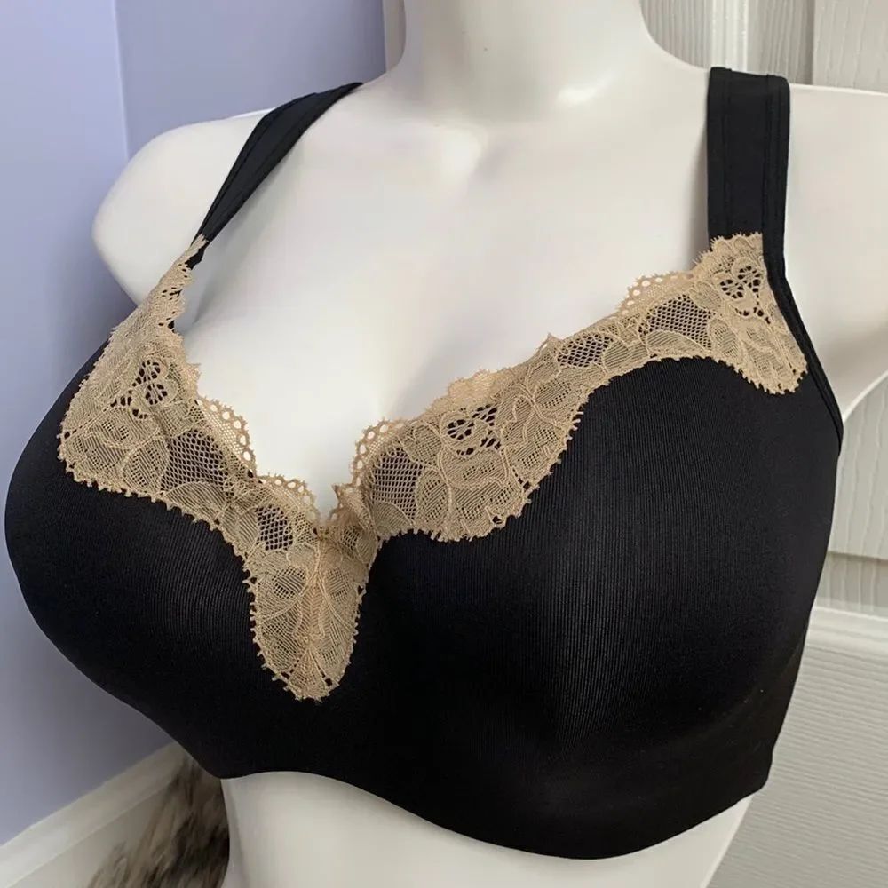 Lane Bryant Cacique Smooth Balconette Lightly Lined Bra Black 40DD